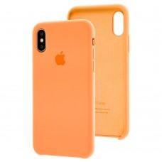 Чохол Silicone для iPhone X / Xs case папайя