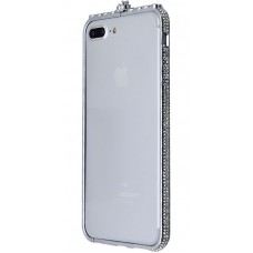 Бампер Crystal Swarovski для iPhone 7 Plus серебристый