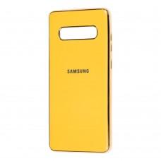 Чохол для Samsung Galaxy S10 (G973) Silicone case (TPU) жовтий