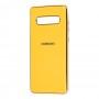 Чехол для Samsung Galaxy S10 (G973) Silicone case (TPU) желтый