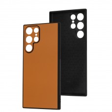 Чехол для Samsung Galaxy S22 Ultra (S908) Classic leather case orange