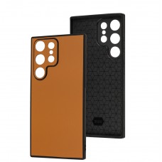 Чехол для Samsung Galaxy S23 Ultra (S918) Classic leather case orange