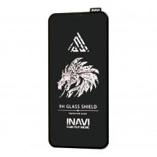 Защитное стекло для iPhone Xr / 11 Inavi Premium черное (OEM)