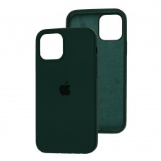 Чехол для iPhone 12 / 12 Pro Silicone Full зеленый / black green
