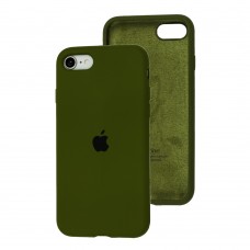 Чехол для iPhone 7 / 8 Silicone Full зеленый / army green