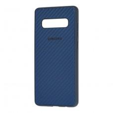 Чехол для Samsung Galaxy S10+ (G975) Carbon New синий