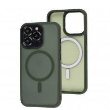 Чехол для iPhone 13 Pro WAVE Matte Insane MagSafe green