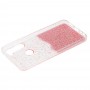Чохол для Xiaomi Redmi Note 8T Fashion блискітки + popsocket рожевий