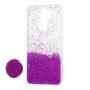 Чехол для Xiaomi Redmi Note 8 Pro Fashion блестки + popsocket фиолетовый