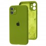 Чехол для iPhone 11 Silicone Slim Full camera army green