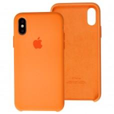 Чохол Silicone для iPhone X / Xs Premium case papaya