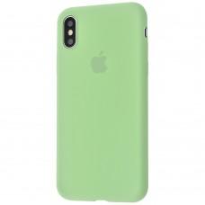 Чехол для iPhone Xs Max Silicone case ultra thin green