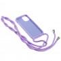 Чохол для iPhone 12 / 12 Pro Wave Lanyard без logo light purple