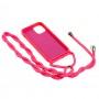 Чохол для iPhone 12 Pro Max Wave Lanyard with logo bright pink