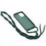 Чохол для iPhone 12 Pro Max Wave Lanyard без logo forest green