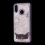 Чехол для Huawei P20 Lite Блестки вода серебристый "черный кот"
