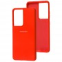 Чехол для Samsung Galaxy S21 Ultra (G998) Silicone Full красный