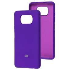 Чехол для Xiaomi Poco X3 Silicone Full purple