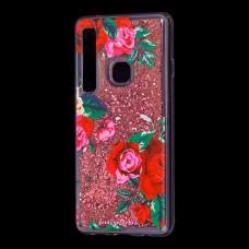 Чехол для Samsung Galaxy A9 2018 (A920) вода красный "красные розы"