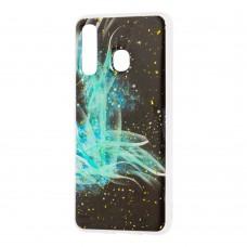 Чехол для Samsung Galaxy A20 / A30 Art confetti "темно-мятный"