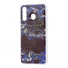 Чехол для Samsung Galaxy A20 / A30 Art confetti "мрамор синий"