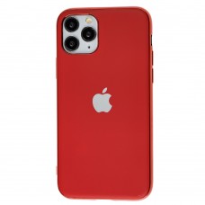 Чехол для iPhone 11 Pro Silicone case матовый (TPU) красный