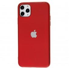 Чохол для iPhone 11 Pro Max Silicone case матовий (TPU) червоний