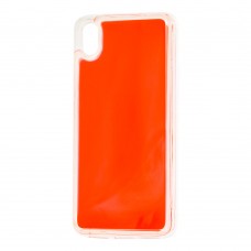 Чехол для  Xiaomi Redmi 7A "жидкий песок" оранжевый
