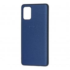 Чохол для Samsung Galaxy A51 (A515) Fiber Logo синій