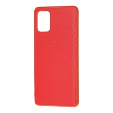 Чехол для Samsung Galaxy A51 (A515) Fiber Logo красный