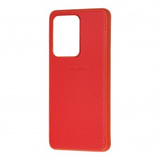 Чехол для Samsung Galaxy S20 Ultra (G988) Fiber Logo красный