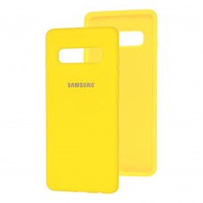Чохол для Samsung Galaxy S10+ (G975) Silicone Full жовтий