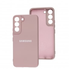 Чехол для Samsung Galaxy S22 Silicone Full camera розовый / pink sand