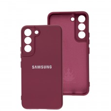 Чехол для Samsung Galaxy S22 Silicone Full camera бордовый / marsala