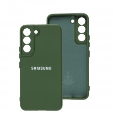Чохол для Samsung Galaxy S22 (S901) Silicone Full camera dark green