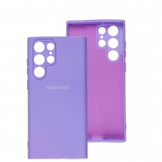 Чехол для Samsung Galaxy S22 Ultra Silicone Full camera сиреневый / dasheen 