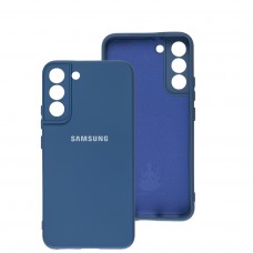 Чехол для Samsung Galaxy S22+ Silicone Full camera синий / navy blue