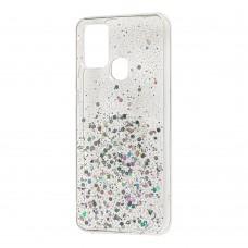 Чехол для Samsung Galaxy M31 (M315) glitter star конфети прозрачный