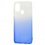 Чехол для Samsung Galaxy A21s (A217) Gradient Design бело-голубой
