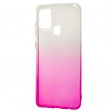 Чехол для Samsung Galaxy A21s (A217) Gradient Design бело-розовый