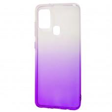 Чехол для Samsung Galaxy A21s (A217) Gradient Design бело-фиолетовый