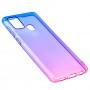 Чехол для Samsung Galaxy A21s (A217) Gradient Design сине-розовый