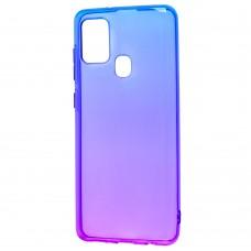 Чехол для Samsung Galaxy A21s (A217) Gradient Design сине-фиолетовый