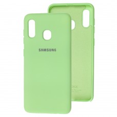 Чехол для Samsung Galaxy A20 / A30 Silicone Full мятный