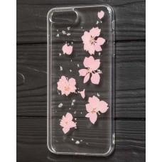 Чохол для iPhone 7 Plus / 8 Plus Nature Flowers рожеві квіти