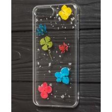 Чехол для iPhone 7 Plus / 8 Plus Nature Flowers разноцветный клевер