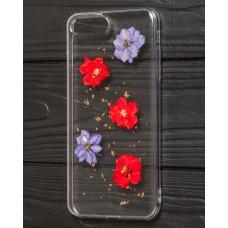Чехол для iPhone 7 Plus / 8 Plus Nature Flowers красно фиолетовые цветы