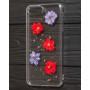 Чехол для iPhone 7 Plus / 8 Plus Nature Flowers красно фиолетовые цветы