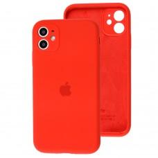 Чехол для iPhone 11 Silicone Full camera красный