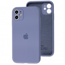 Чехол для iPhone 11 Silicone Full camera lavender gray